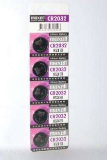 日本MAXELL鈕扣水銀電池5入CR2032