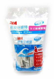 3M細滑牙線棒-單支量販包