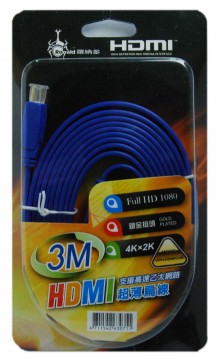 HDMI超薄扁線3米符合1.4板                                                                                                