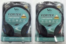 VORTEX立體聲耳機麥克風MOE191(灰/紅/藍)