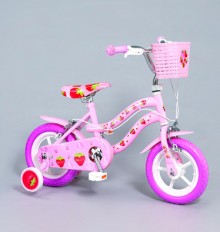 12"腳踏車(粉)-草苺