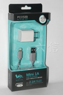 USB充電器線材組IOS(金/灰)PC058B