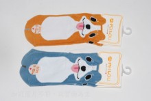 貝柔紫犬造型止滑童襪HP5052