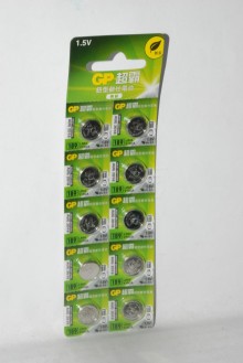 GP鈕型10入鹼性電池LR54