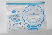 奶油獅A4夾網袋(藍/粉)PBH04