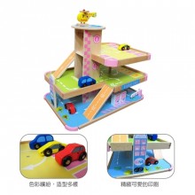 ＃O 降-木製豪華立體停車場玩具組