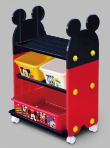 Y 米奇三層3格玩具收納架E250