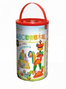 ABC動物積木組(150pcs)桶裝