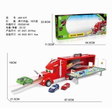 拖頭合金城市停車場套裝（2只合金車1只飛機）