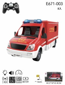 ＊1:18 2.4G遙控消防救援車