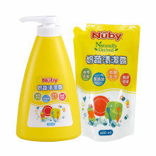 ＃O Nuby奶蔬清潔露組合包(1罐1包)/1300ml