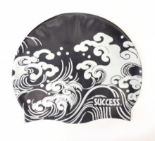 超彈性矽膠泳帽(成人款)黑白2色