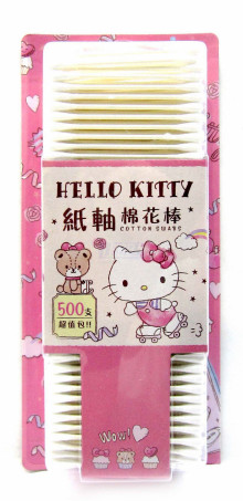 kitty 紙軸棉花棒500支/24PE7