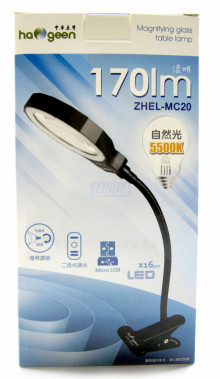 豪井調光放大鏡夾燈(USB插電)ZHEL-MC20