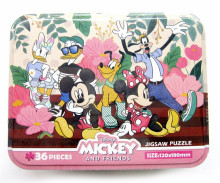 ◎ Mickey Mouse & Friends米奇家族鐵盒拼圖36片
