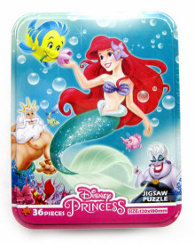 ◎ Disney Princess 小美人魚鐵盒拼圖36片