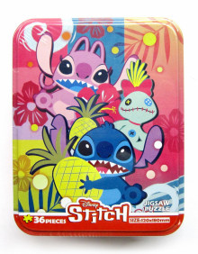 ◎ Stitch 史迪奇鐵盒拼圖36片