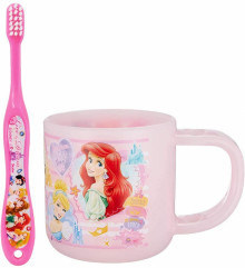 迪士尼公主 牙刷杯+牙刷(3-5歲) 漱口杯.盥洗用品
