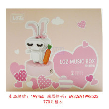 LOZ 9852 LOVE兔積木音樂盒