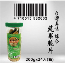 台灣樂饕-綜合蔬果脆片200g