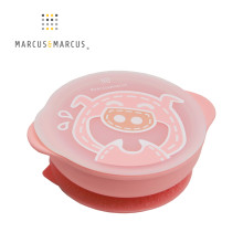 動物樂園幼兒自主學習吸盤碗含蓋-粉紅豬(粉)