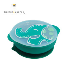 動物樂園幼兒自主學習吸盤碗含蓋-大象(綠)