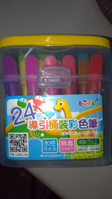 24色導引桶裝可水洗彩色筆