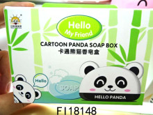 卡通熊貓香皂盒