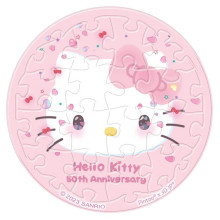 Hello Kitty【50周年】眼中的未來拼圖磁鐵16片(圓)