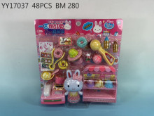 粉紅兔甜品組17037/48P