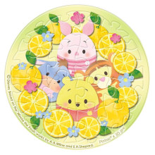 Disney Ufufy【水果花卉系列】柑橘拼圖磁鐵16片-透明(圓)