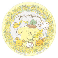 Pompompurin布丁狗【花朵系列】含羞草花拼圖磁鐵16片(圓)