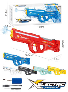 吸水款脤衝電動連發水槍24P充電款 五色混裝