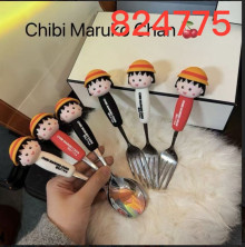 櫻桃小丸子矽膠頭型湯匙/叉子