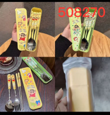 蠟筆小新不銹鋼餐具三件組