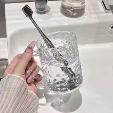 透明水波紋漱口杯