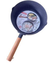 日式麥飯石不沾雪平鍋-22cm