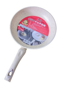 麥飯石不沾平底鍋-28cm(晶鑽白)