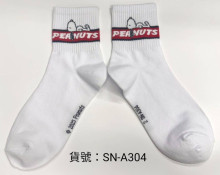 史努比少女襪-躺平白 22-26