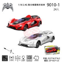 1:18 2.4G 聲光噴霧戰斧跑車/24